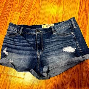 Hollister ripped jean shorts